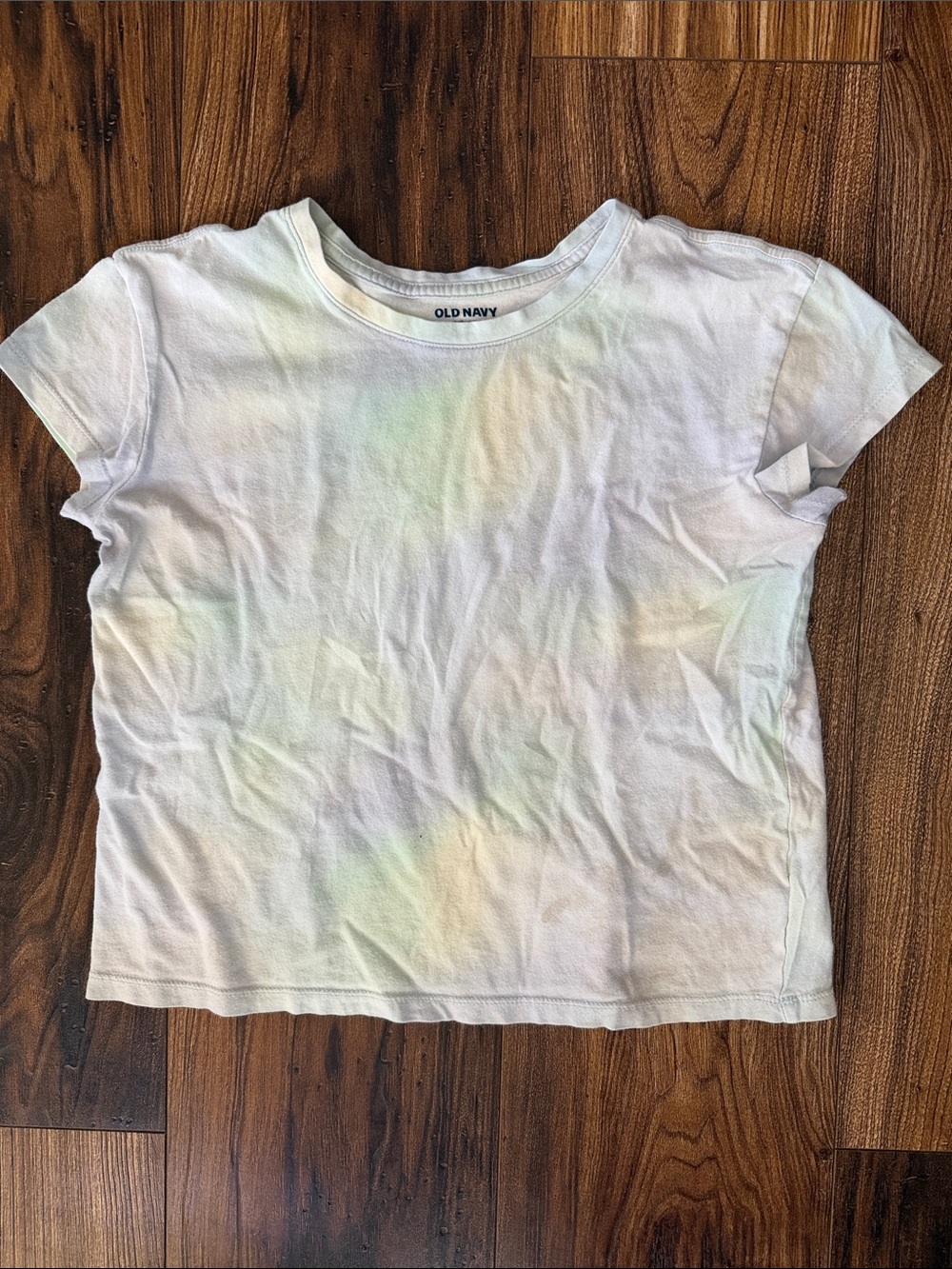 Old Navy Tie-Dyed Short-Sleeve Tee with Subtle Pastel Hues